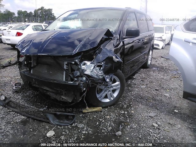 2C4RDGDG9DR579805 - 2013 DODGE GRAND CARAVAN CREW Schwarz Foto 2