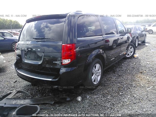 2C4RDGDG9DR579805 - 2013 DODGE GRAND CARAVAN CREW Schwarz Foto 4