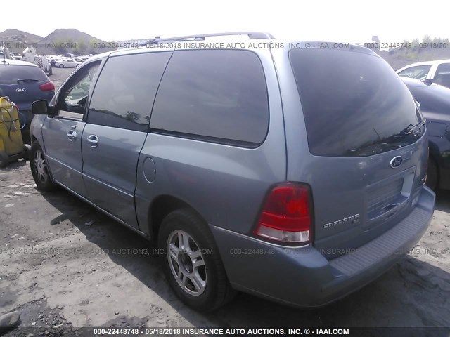 2FMDA52284BA93845 - 2004 FORD FREESTAR SEL BLUE photo 3