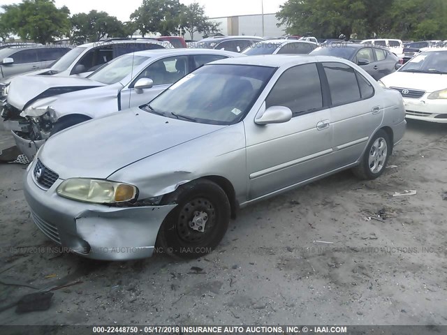 3N1CB51D93L697815 - 2003 NISSAN SENTRA XE/GXE BLUE photo 2