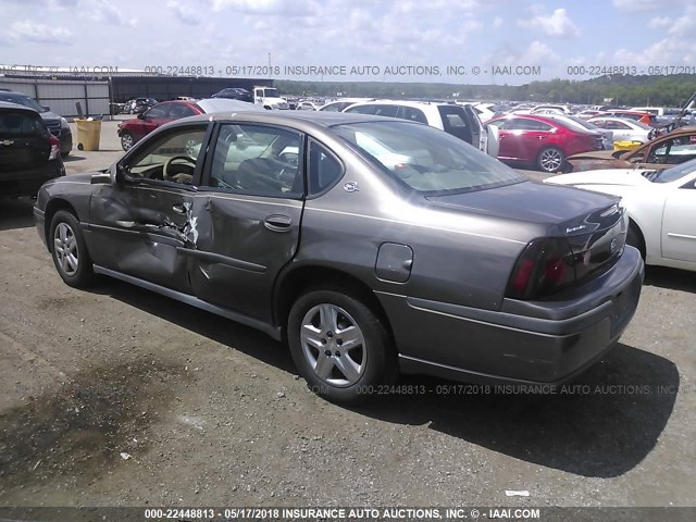 2G1WF55E339105564 - 2003 CHEVROLET IMPALA BROWN photo 3