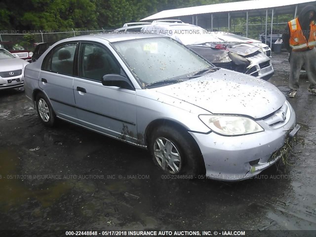 1HGES16304L007690 - 2004 HONDA CIVIC DX VP SILVER photo 1