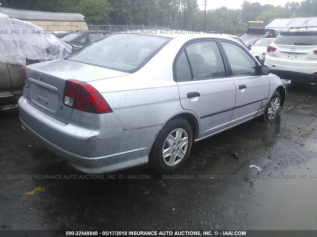 1HGES16304L007690 - 2004 HONDA CIVIC DX VP 银色 照片 4