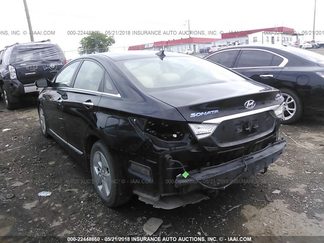 KMHEC4A47CA055237 - 2012 HYUNDAI SONATA HYBRID BLACK photo 3