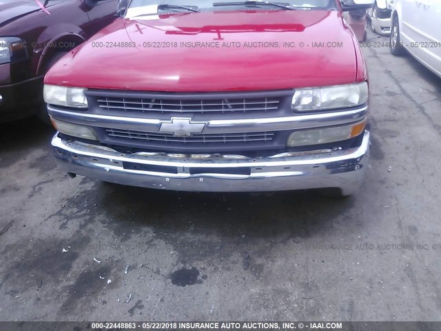 2GCEC19T9X1202558 - 1999 CHEVROLET SILVERADO C1500 RED photo 6