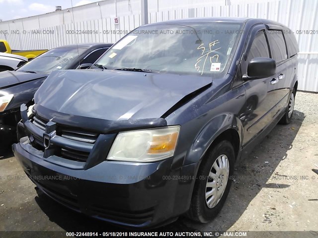 1D8HN44E19B504822 - 2009 DODGE GRAND CARAVAN SE BLUE photo 2