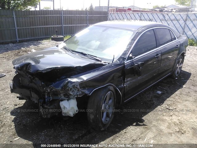 1G1ZC5E19BF179614 - 2011 CHEVROLET MALIBU 1LT BLACK photo 2