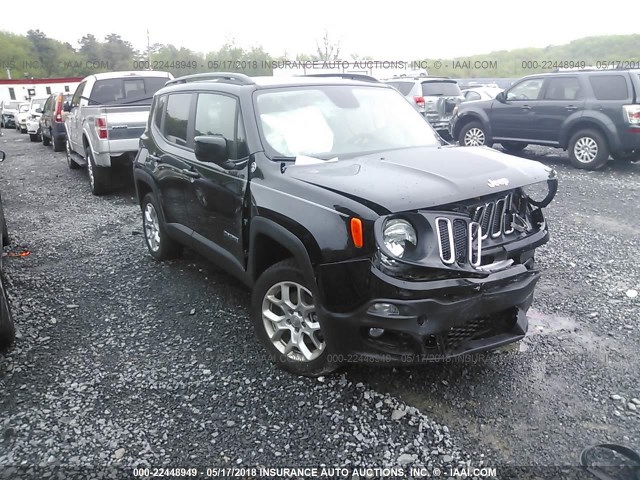 ZACCJBBB2HPG34582 - 2017 JEEP RENEGADE LATITUDE BLACK photo 1