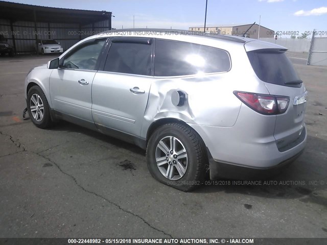 1GNKVHKD4FJ169070 - 2015 CHEVROLET TRAVERSE LT SILVER photo 3