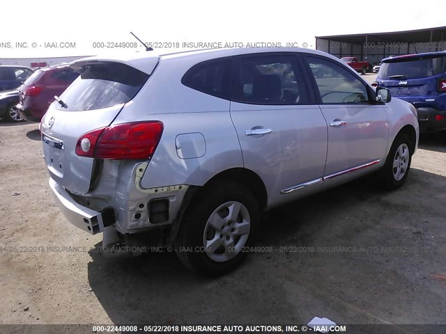 JN8AS5MTXBW562802 - 2011 NISSAN ROGUE S/SV/KROM SILVER photo 4