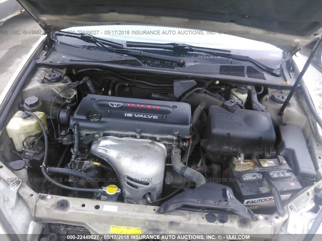 4T1BE32K44U275360 - 2004 TOYOTA CAMRY LE/XLE/SE ოქროსფერი ფოტო 10
