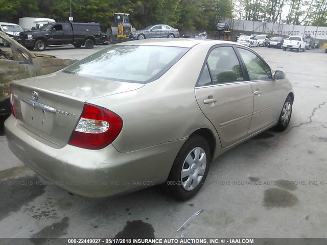 4T1BE32K44U275360 - 2004 TOYOTA CAMRY LE/XLE/SE ოქროსფერი ფოტო 4