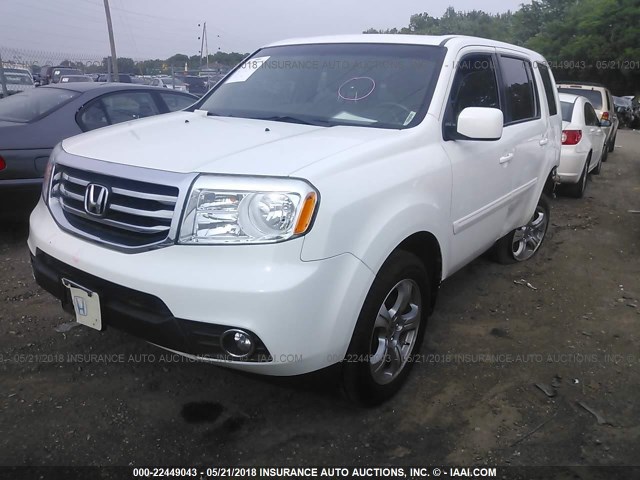 5FNYF4H74CB047225 - 2012 HONDA PILOT EXLN WHITE photo 2