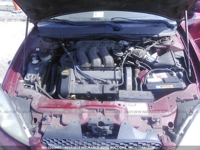 1FAFP55S22A205416 - 2002 FORD TAURUS SES RED photo 10