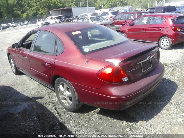 1FAFP55S22A205416 - 2002 FORD TAURUS SES RED photo 3