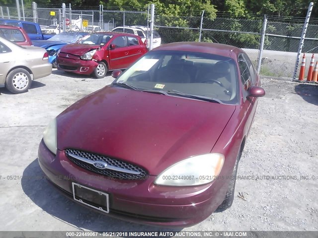 1FAFP55S22A205416 - 2002 FORD TAURUS SES RED photo 6