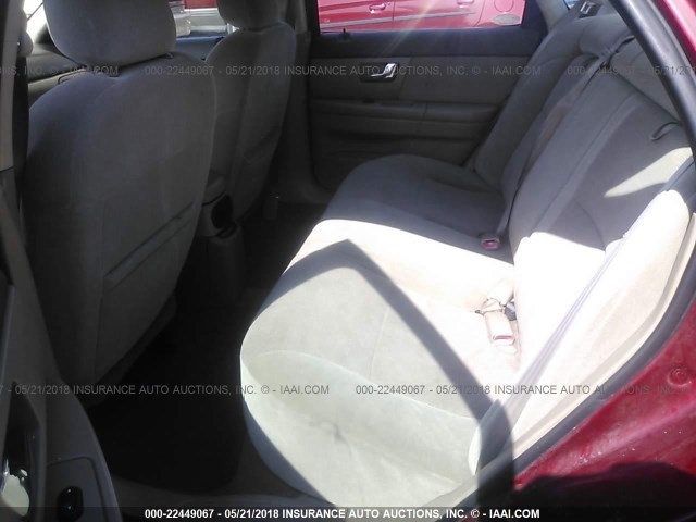 1FAFP55S22A205416 - 2002 FORD TAURUS SES RED photo 8