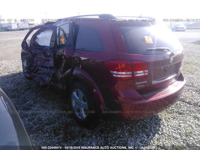 3D4PG5FV3AT126127 - 2010 DODGE JOURNEY SXT RED photo 3