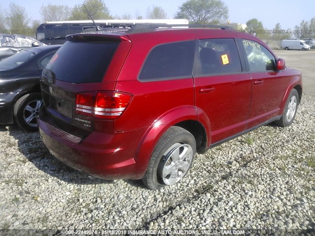 3D4PG5FV3AT126127 - 2010 DODGE JOURNEY SXT RED photo 4