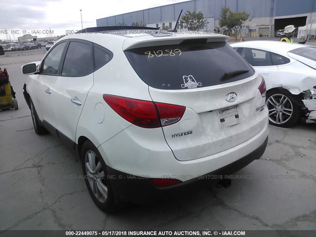 KM8JU3AC5BU204321 - 2011 HYUNDAI TUCSON GLS/LIMITED WHITE photo 3