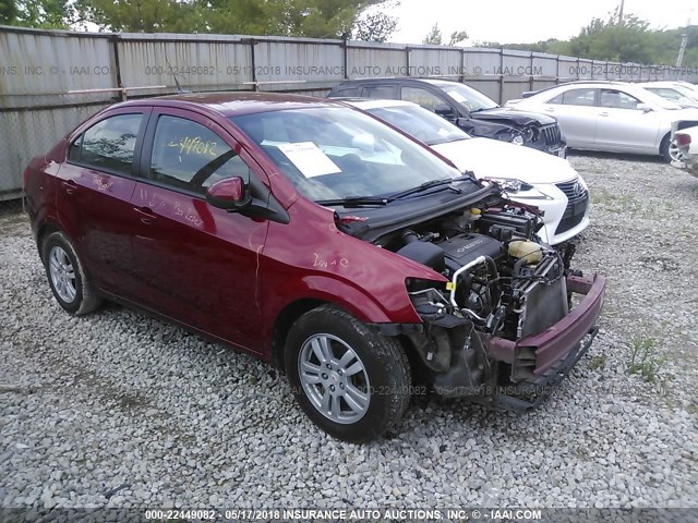 1G1JA5SH7C4150761 - 2012 CHEVROLET SONIC LS 红色 照片 1