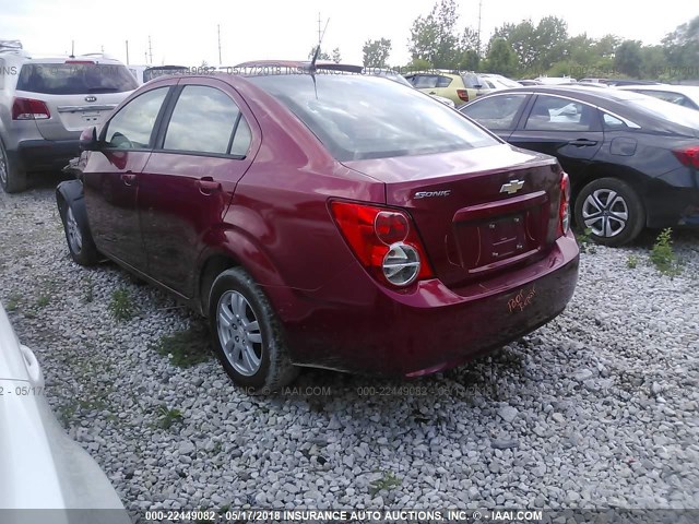 1G1JA5SH7C4150761 - 2012 CHEVROLET SONIC LS 红色 照片 3