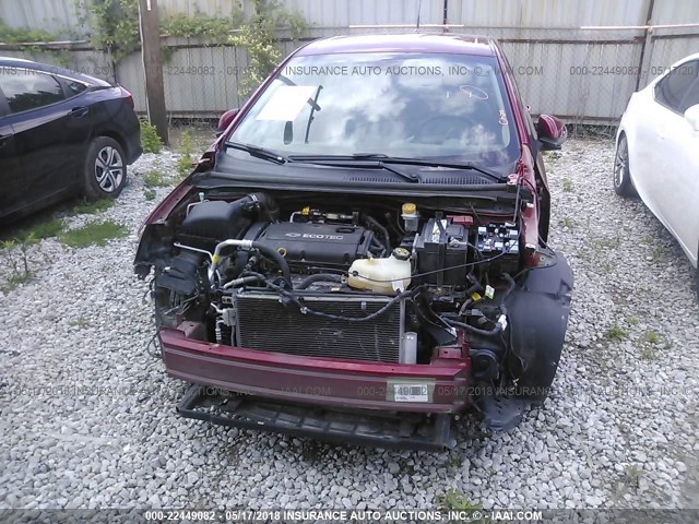 1G1JA5SH7C4150761 - 2012 CHEVROLET SONIC LS 红色 照片 6