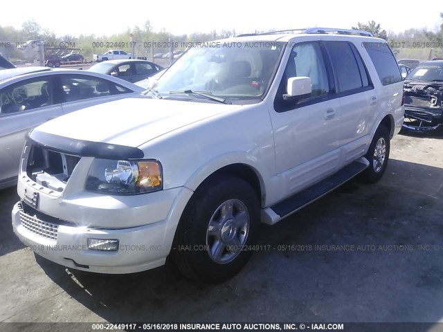 1FMFU20515LA63857 - 2005 FORD EXPEDITION LIMITED WHITE photo 2