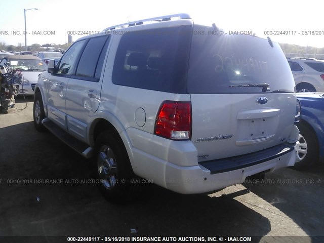 1FMFU20515LA63857 - 2005 FORD EXPEDITION LIMITED WHITE photo 3