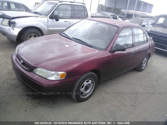 1NXBR12E5XZ143280 - 1999 TOYOTA COROLLA VE/CE/LE 勃艮第红 照片 2