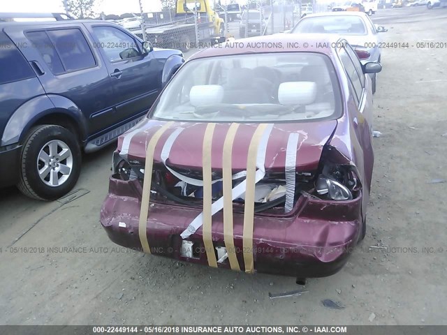 1NXBR12E5XZ143280 - 1999 TOYOTA COROLLA VE/CE/LE 勃艮第红 照片 6