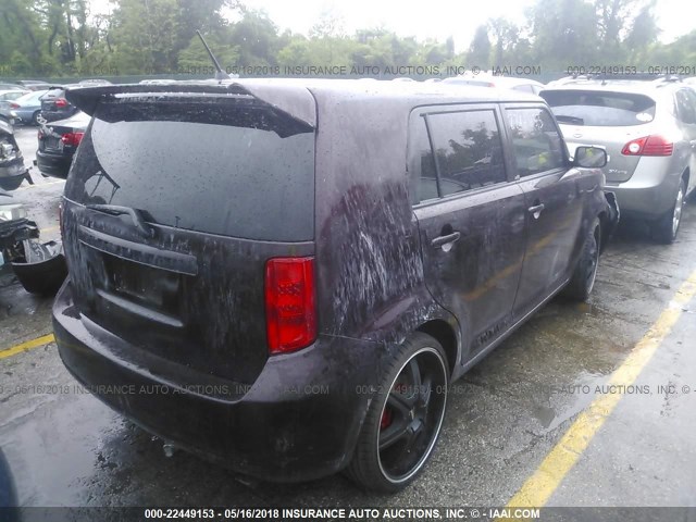 JTLKE50E481033046 - 2008 TOYOTA SCION XB BURGUNDY photo 4