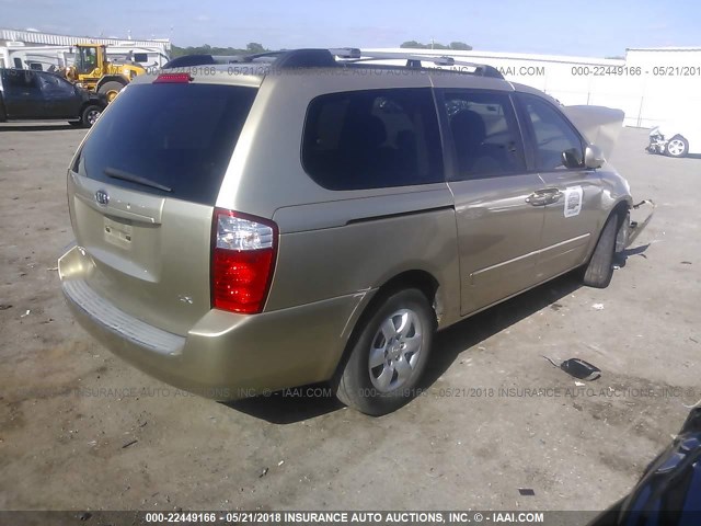 KNDMB233886233209 - 2008 KIA SEDONA EX/LX GOLD photo 4