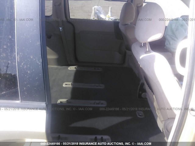 KNDMB233886233209 - 2008 KIA SEDONA EX/LX GOLD photo 8