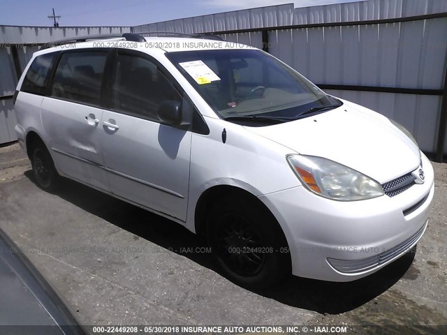 5TDZA23C34S212139 - 2004 TOYOTA SIENNA CE/LE WHITE photo 1