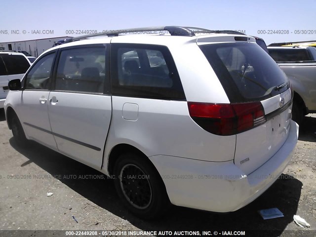 5TDZA23C34S212139 - 2004 TOYOTA SIENNA CE/LE WHITE photo 3