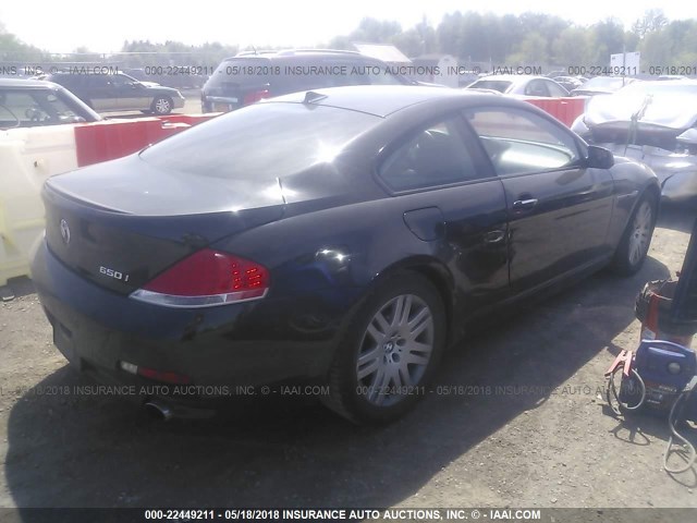 WBAEH13486CR50677 - 2006 BMW 650 I BLACK photo 4