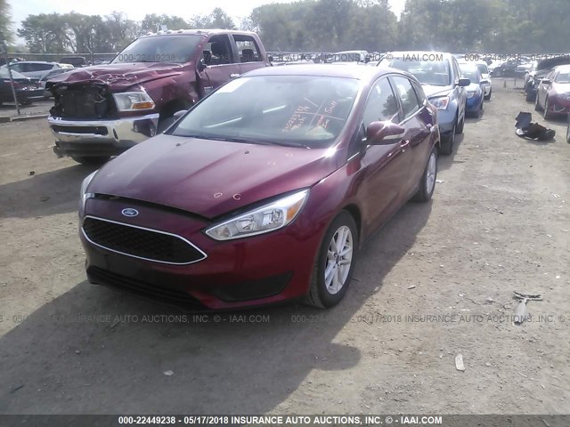 1FADP3K29FL262920 - 2015 FORD FOCUS SE RED photo 2