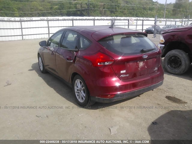 1FADP3K29FL262920 - 2015 FORD FOCUS SE RED photo 3