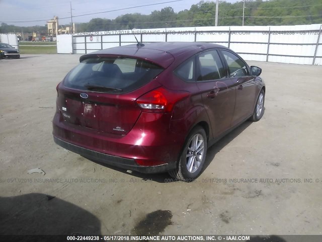 1FADP3K29FL262920 - 2015 FORD FOCUS SE RED photo 4