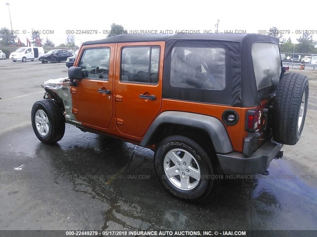 1J4BA3H11BL528310 - 2011 JEEP WRANGLER UNLIMITE SPORT ORANGE photo 3