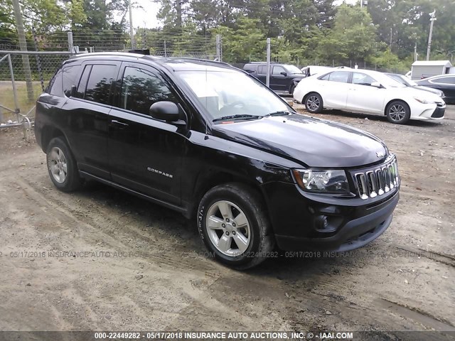 1C4NJCBA7FD313753 - 2015 JEEP COMPASS SPORT BLACK photo 1