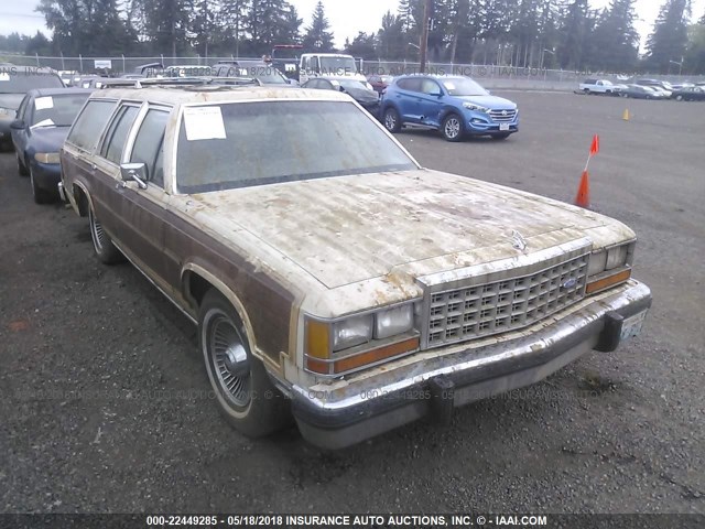 2FABP44F9GX146392 - 1986 FORD LTD CROWN VICTORIA CNTRY SQ BROWN photo 1