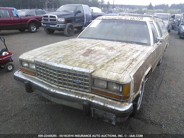 2FABP44F9GX146392 - 1986 FORD LTD CROWN VICTORIA CNTRY SQ BROWN photo 2