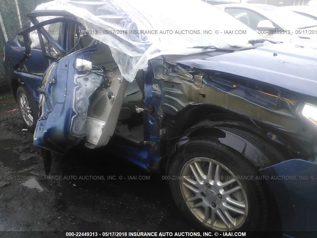 1FAHP35N08W238286 - 2008 FORD FOCUS SE/SEL/SES BLUE photo 6