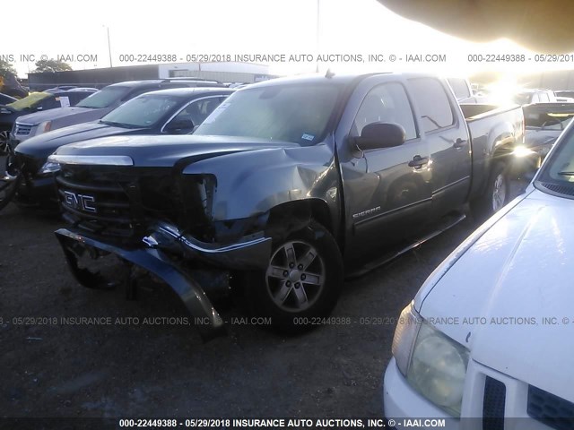 3GTP2VE32BG301537 - 2011 GMC SIERRA K1500 SLE BLUE photo 2