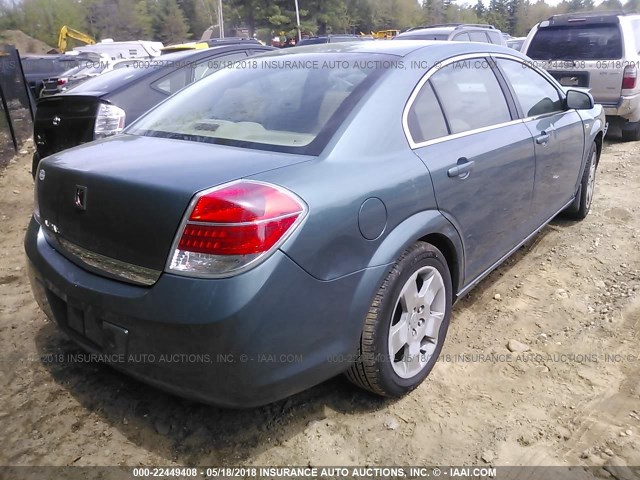 1G8ZS57B49F128073 - 2009 SATURN AURA XE TURQUOISE photo 4