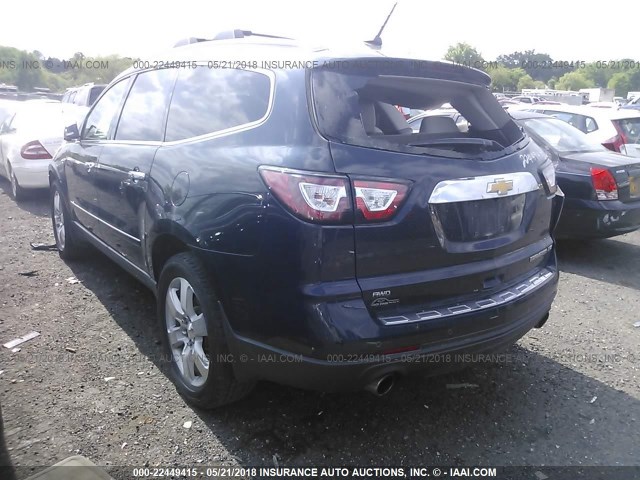 1GNKVJKD5GJ292126 - 2016 CHEVROLET TRAVERSE LTZ BLUE photo 3