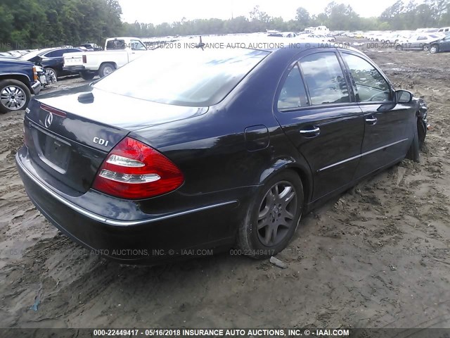 WDBUF26J95A710316 - 2005 MERCEDES-BENZ E 320 CDI BLACK photo 4