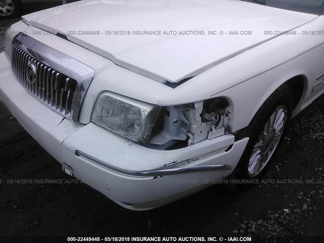 2MEHM75V19X606148 - 2009 MERCURY GRAND MARQUIS LS WHITE photo 6